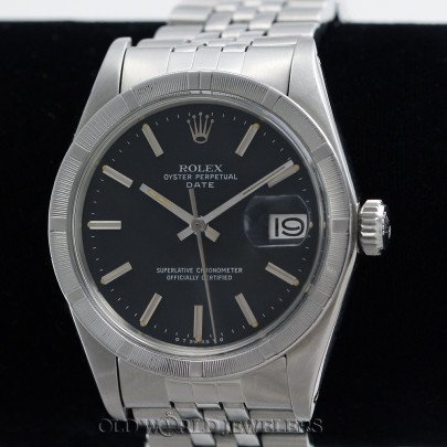 Rolex Vintage Date Ref 1501 Stainless Steel Black Dial